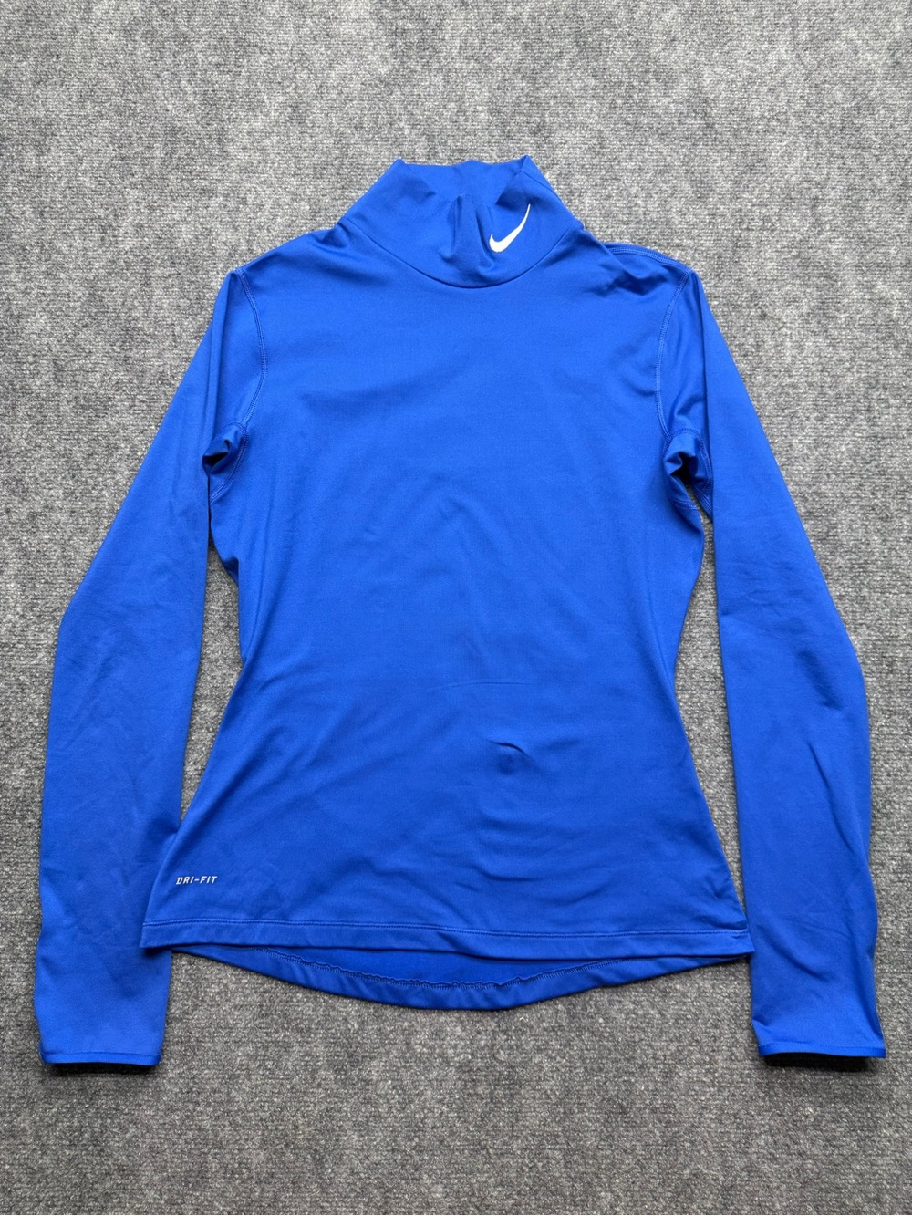 Nike Women's Medium Royal Blue Long-Sleeve Dri-FIT Mock Neck Top